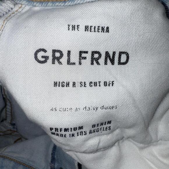 GRLFRND White Helena Shorts Size 26 Distressed Button Fly Super Short n’ Sweet - Picture 5 of 14